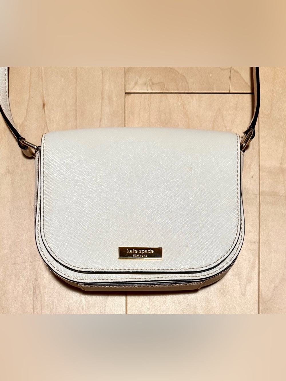 Kate Spade Laurel Way Carsen Crossbody Bag Saffiano Leather Pink Gold Hardware